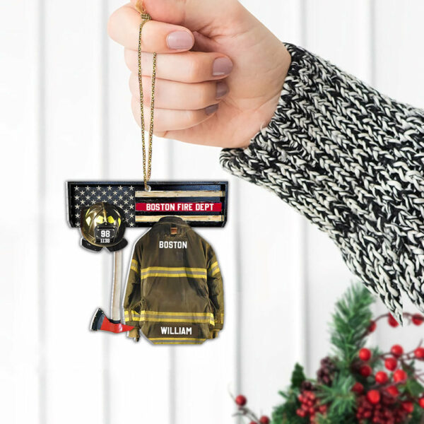 Fire Department And Name Personalized Ornament Gifts For Firefighter For Fireman - Image 6