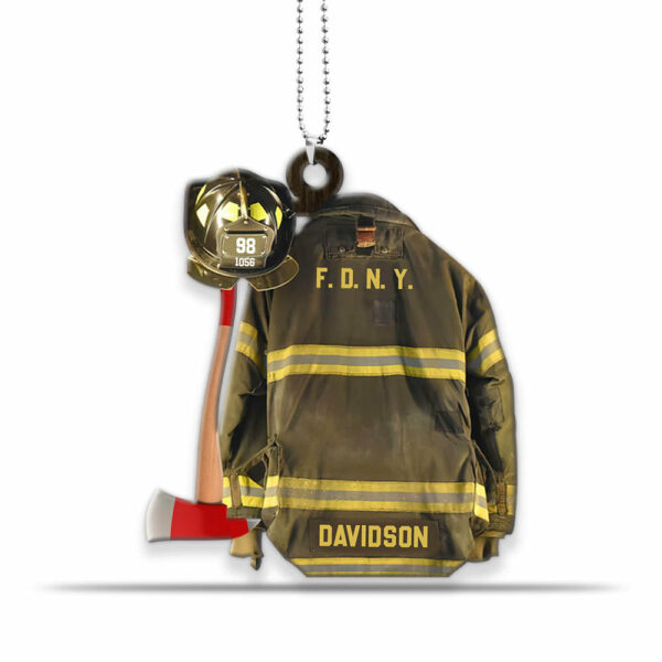 Firefighter Armor Custom Shaped Acrylic Car Ornament, Made By Acrylic And The 2 Sides Are The Same - Image 5