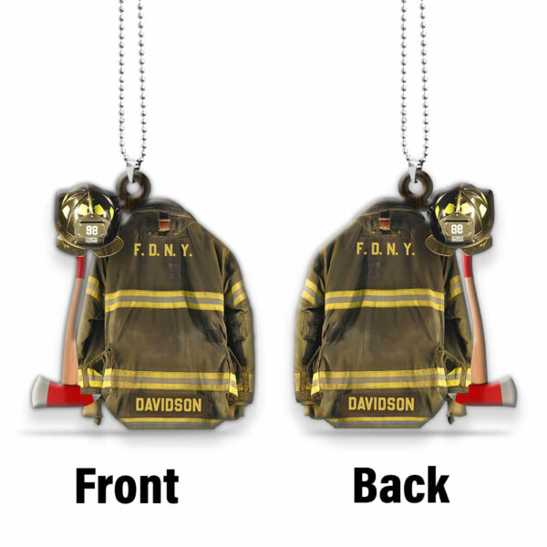 Firefighter Armor Custom Shaped Acrylic Car Ornament, Made By Acrylic And The 2 Sides Are The Same - Image 4