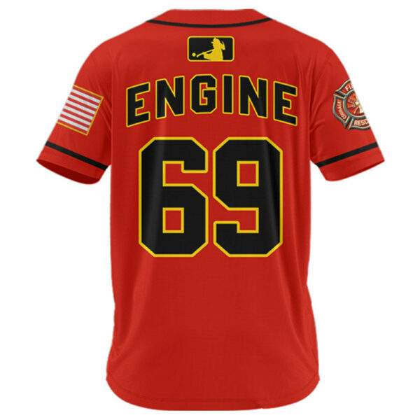 Firefighter Baseball Jersey Custom Dept Name Number Perosnalized Gift K1702 - Image 5