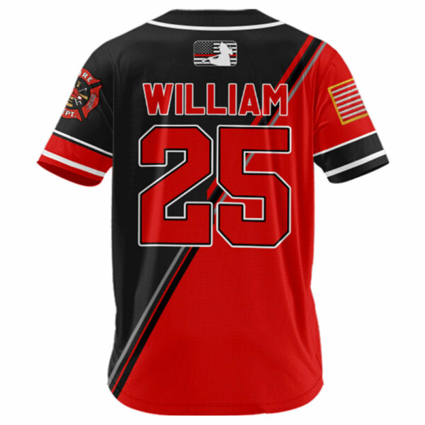 Firefighter Baseball Jersey Fireman Custom Fire Dept Gift For Firefighters K1702 - Image 4