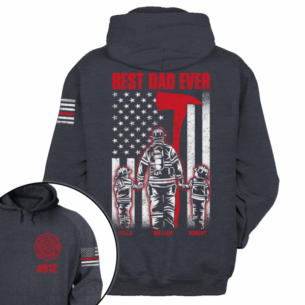 Firefighter Best Dad Ever Personalized Shirt Gift For Firefighters All Over Print Shirt K1702 - Image 4