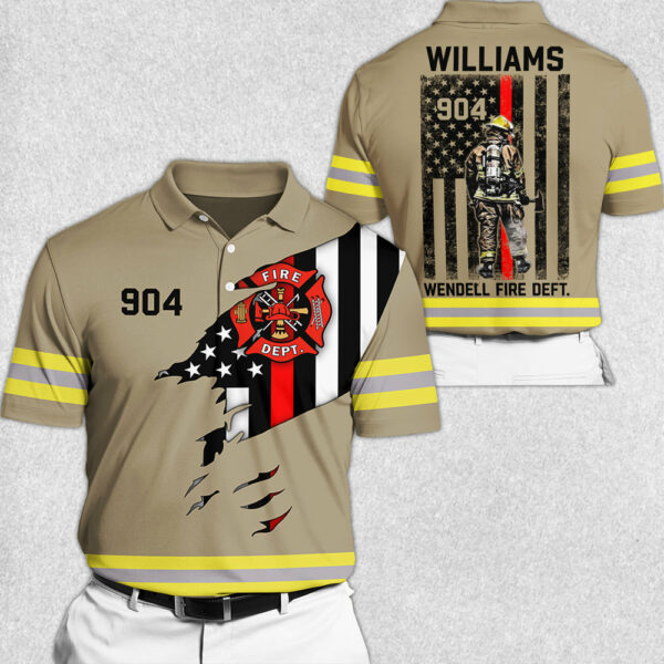 Firefighter Custom Uniform All Over Print Shirt Gift For Firemen H2511 - Image 2