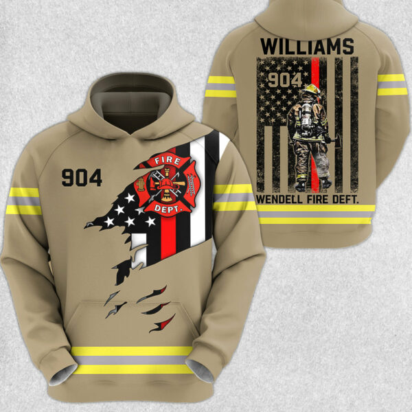 Firefighter Custom Uniform All Over Print Shirt Gift For Firemen H2511 - Image 4