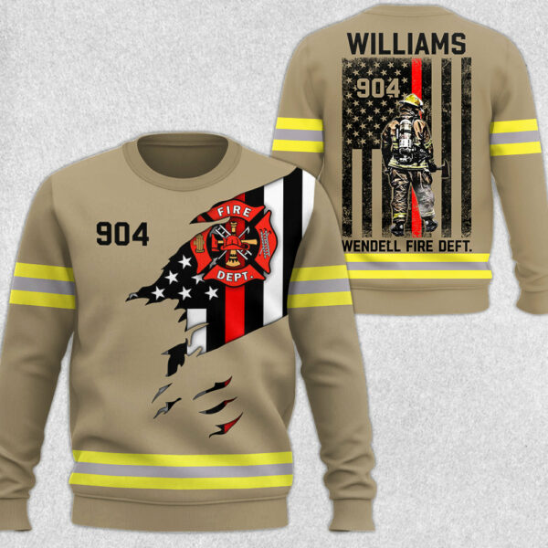 Firefighter Custom Uniform All Over Print Shirt Gift For Firemen H2511 - Image 3