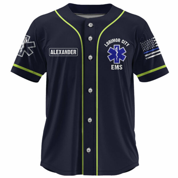 Firefighter Ems Paramedic Baseball Jersey Fireman Custom Fire Dept Gift For Firefighters K1702 - Image 3