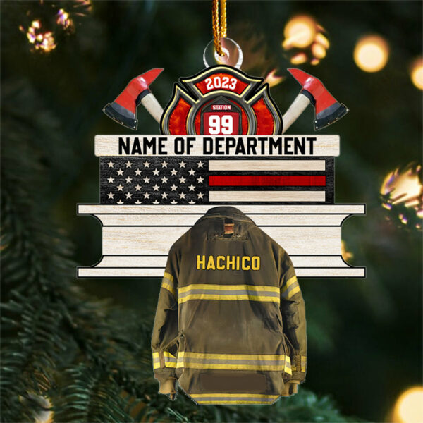 Firefighter Group Squad And Team Ornament, 1-20 Spots For Names On The Jackets Helmet Axes Gift For A Station, Fire Man - Image 4