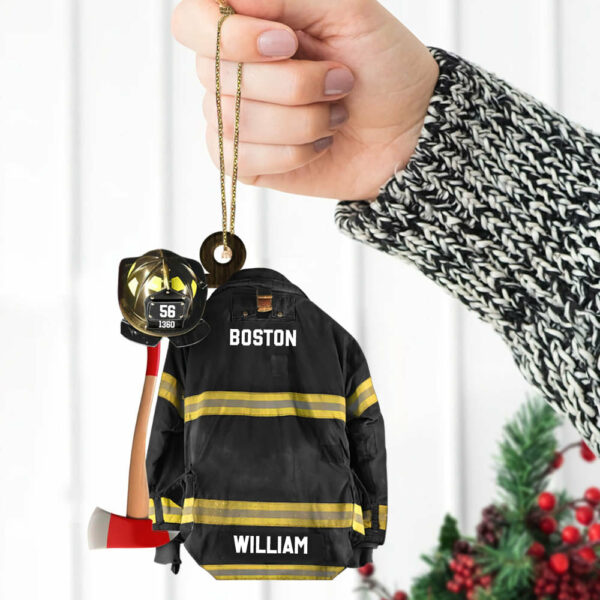 Firefighter Helmet Armor Personalized Ornament Gifts For Fireman - Image 5