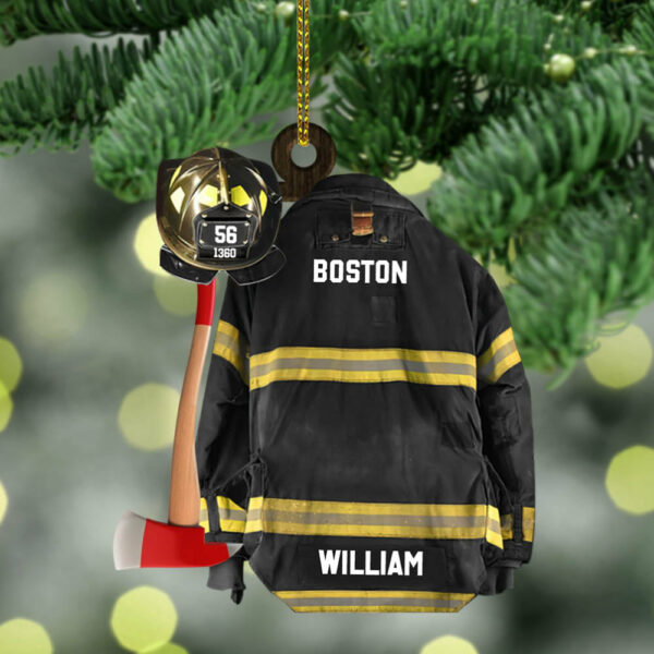 Firefighter Helmet Armor Personalized Ornament Gifts For Fireman - Image 3
