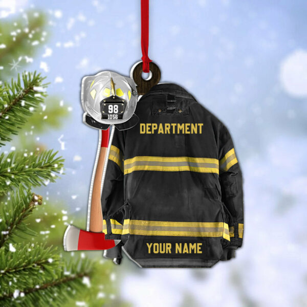 Firefighter Helmet Black Armor Personalized Ornament Gifts For Firefighter Fireman - Image 5