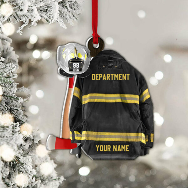 Firefighter Helmet Black Armor Personalized Ornament Gifts For Firefighter Fireman - Image 4