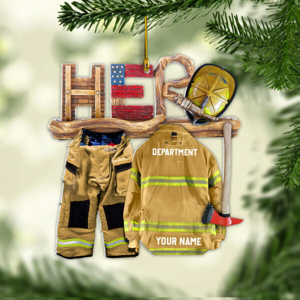 Firefighter Is My Hero Personalized Ornament Gift For Firefighter Fireman K1702 - Image 3