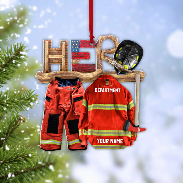 Firefighter Is My Hero Personalized Ornament Gift For Firefighter Fireman K1702 - Image 5