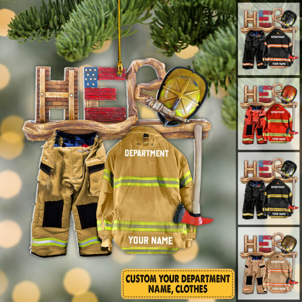 Firefighter Is My Hero Personalized Ornament Gift For Firefighter Fireman K1702 - Image 2