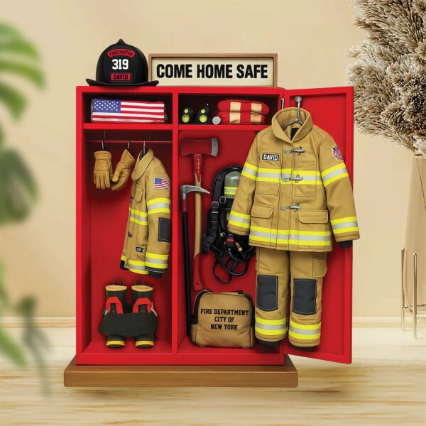 Firefighter Personal Locker Plaque - Personalized Gifts For Firefighter Pt99