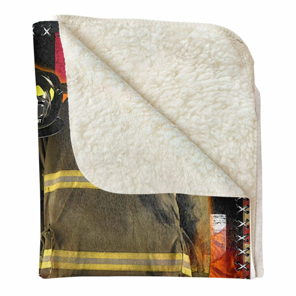 Firefighter Us Flag Armor And Name Custom Blanket Gift For Firefighter Fireman - Image 5