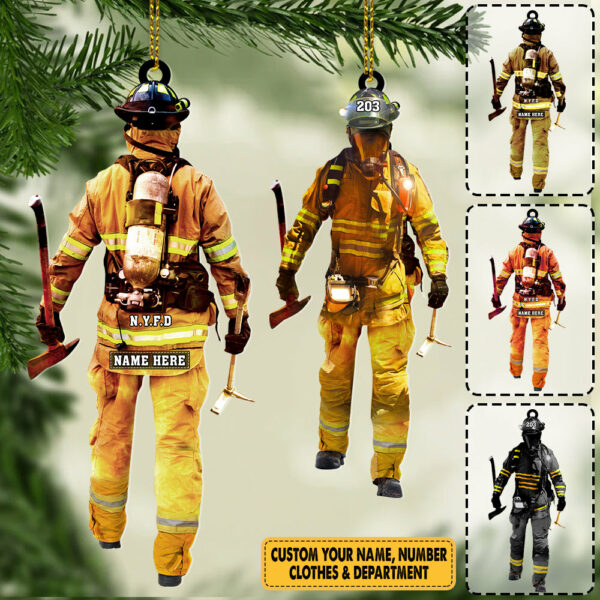 Firefighters On Duty Personalized Ornament Gift For Firefighter Fireman - Image 2
