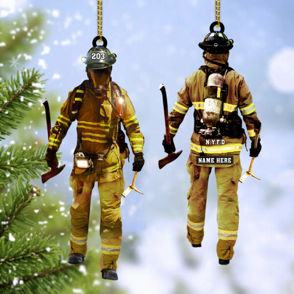 Firefighters On Duty Personalized Ornament Gift For Firefighter Fireman - Image 3