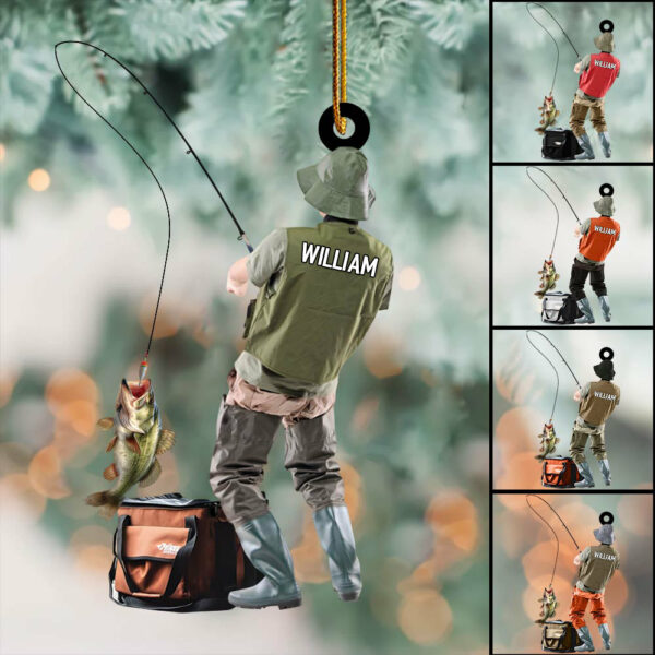 Fishing Christmas Ornament Gift For Fishing Lovers Christmas Gift H2511
