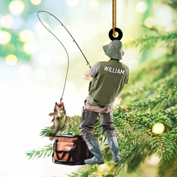 Fishing Christmas Ornament Gift For Fishing Lovers Christmas Gift H2511 - Image 2