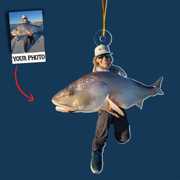 Fishing Ornaments Custom Any Your Photo Personalized Image Fisherman Tree Ornament Gifts for Fisherman Fishing Lover - Image 4
