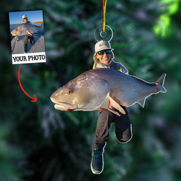 Fishing Ornaments Custom Any Your Photo Personalized Image Fisherman Tree Ornament Gifts for Fisherman Fishing Lover - Image 3