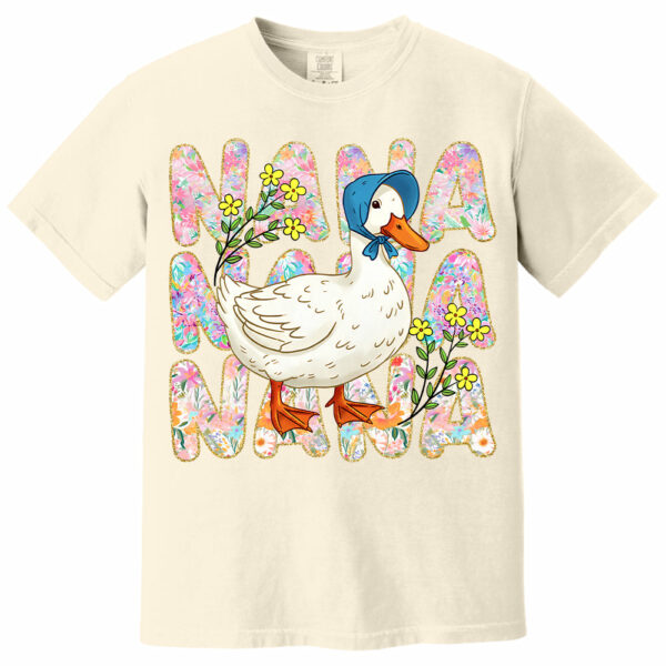 Floral Mama Goose - Personalized Shirt For Grandma - Image 11