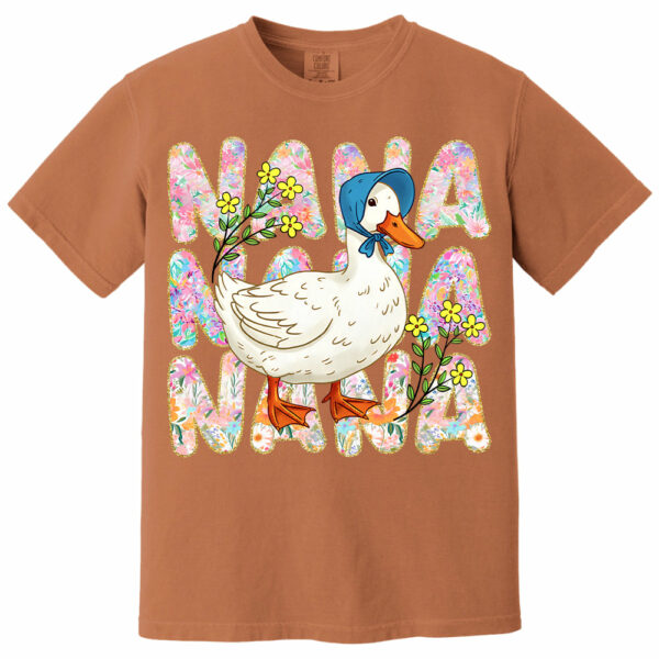 Floral Mama Goose - Personalized Shirt For Grandma - Image 10