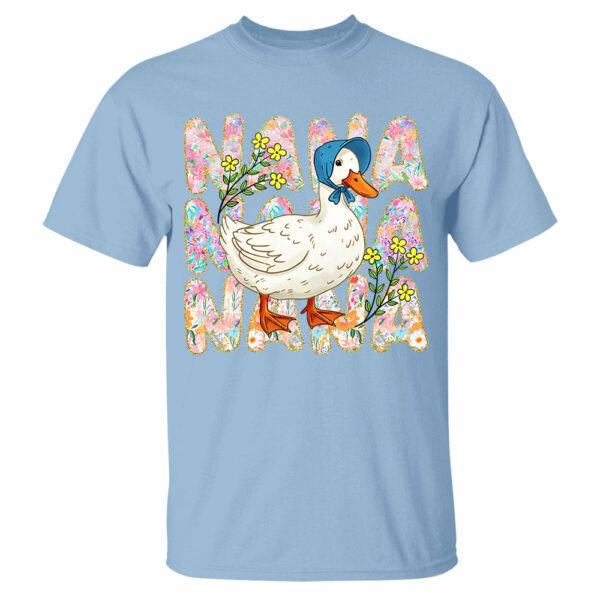 Floral Mama Goose - Personalized Shirt For Grandma - Image 6