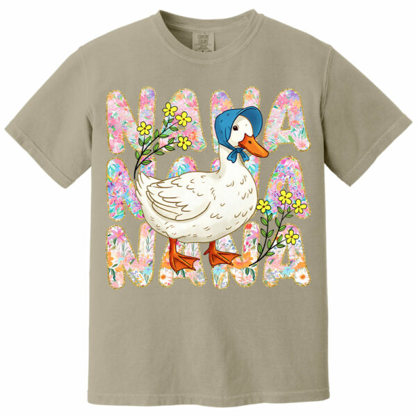 Floral Mama Goose - Personalized Shirt For Grandma - Image 9