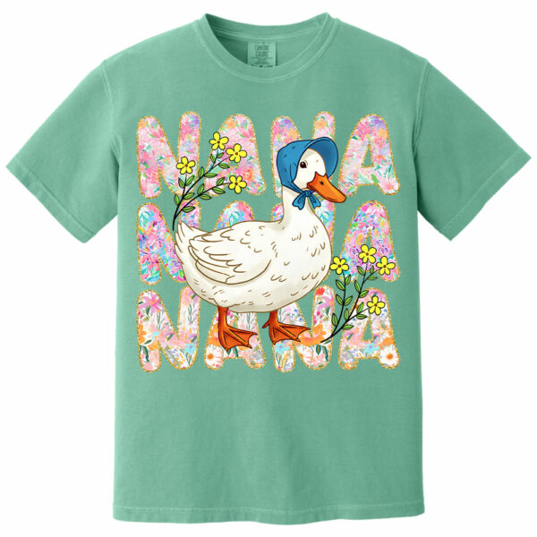Floral Mama Goose - Personalized Shirt For Grandma - Image 12