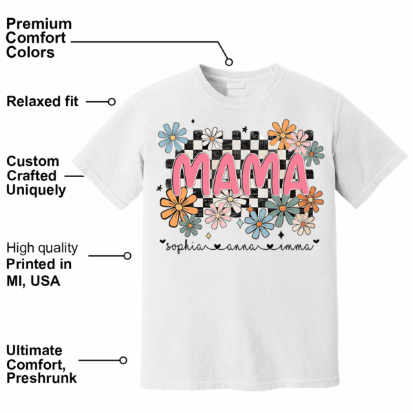 Flower Grandma Shirt - Custom Grandma Shirt Mother's Day NA04 - Image 4
