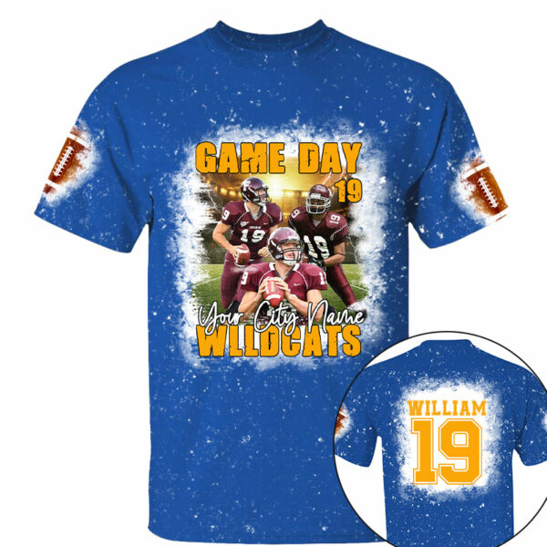 Football Game Day Personalized All Over Print Shirt Custom Photo For Football Player - Image 2