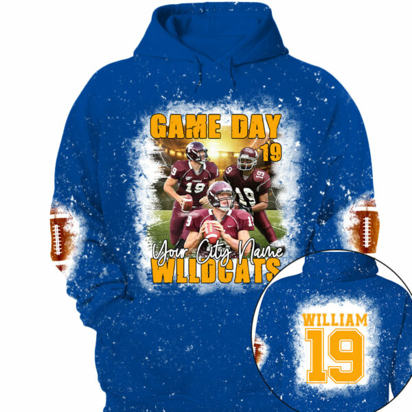 Football Game Day Personalized All Over Print Shirt Custom Photo For Football Player - Image 3