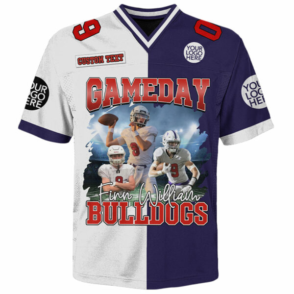 Football Game Day Personalized Jersey American Football Custom Photo Football Shirt Gift For Football Player K1702 - Image 3
