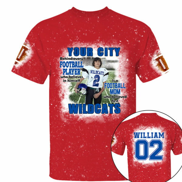 Football Mom Game Day Personalized All Over Print Shirt Custom Photo And Team Name - Image 3