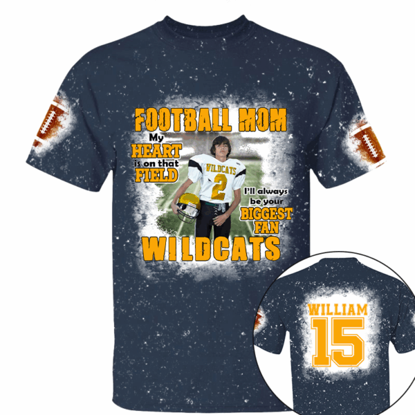 Football Mom Personalized Game Day All Over Print Shirt Custom Photo For Football Player - Image 3