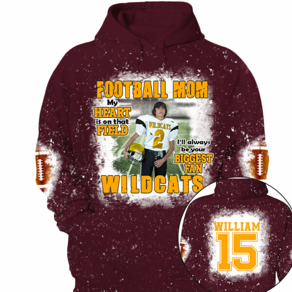 Football Mom Personalized Game Day All Over Print Shirt Custom Photo For Football Player - Image 2