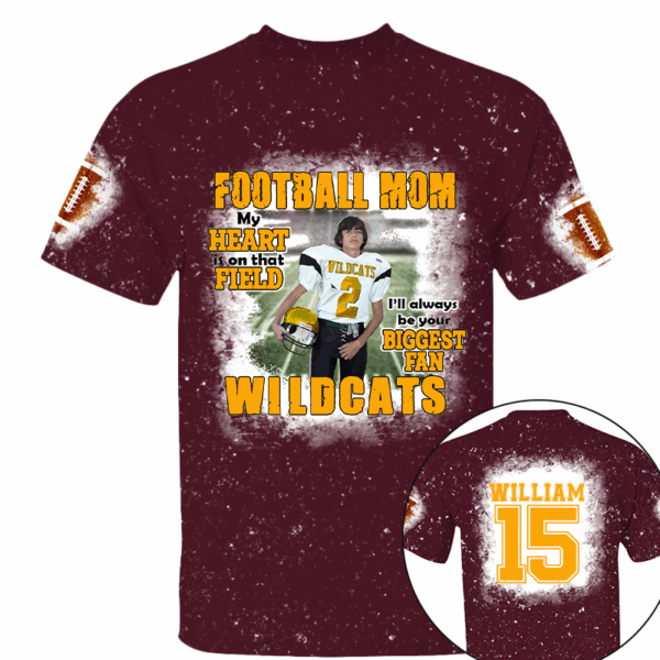 Football Mom Personalized Game Day All Over Print Shirt Custom Photo For Football Player
