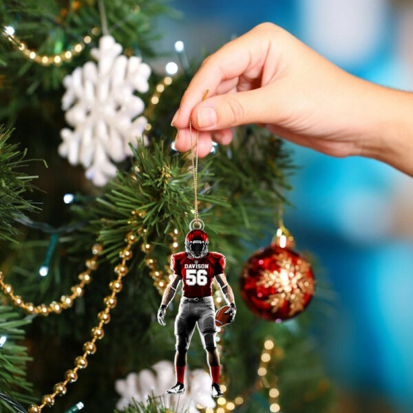 Football Player Custom Ornaments Gift For Football Lovers - Christmas Gift For Football Player - Image 6