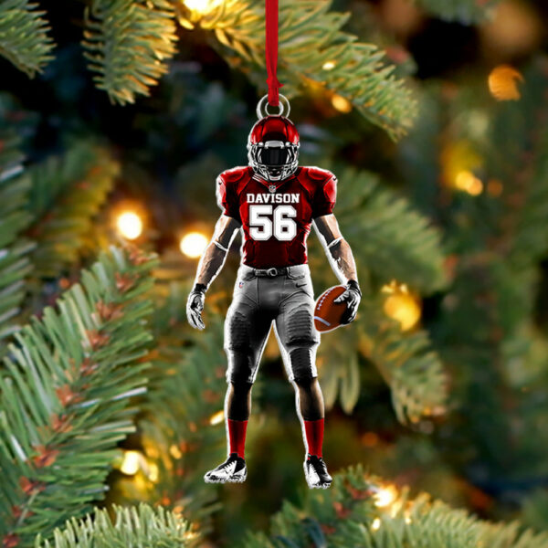 Football Player Custom Ornaments Gift For Football Lovers - Christmas Gift For Football Player - Image 4