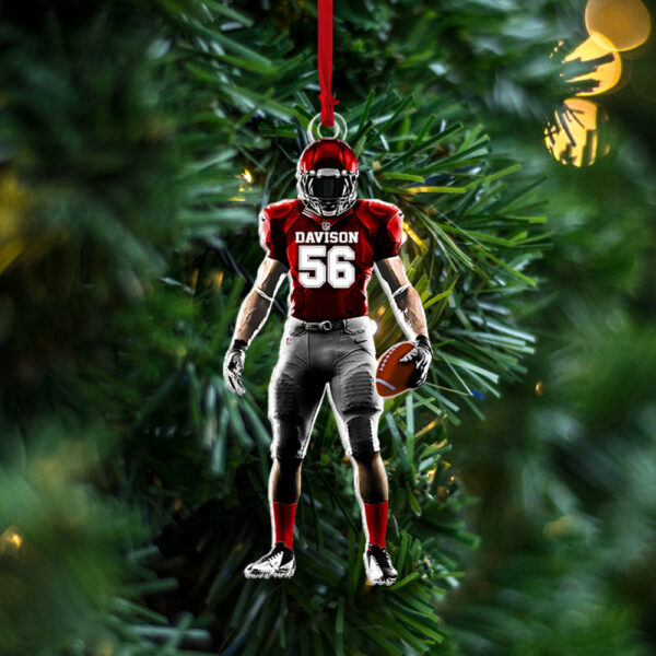 Football Player Custom Ornaments Gift For Football Lovers - Christmas Gift For Football Player - Image 5