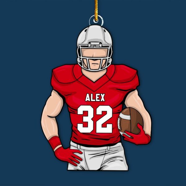Football Player Ornament Gifts For Football Lovers - Custom Gift For Football Player - Image 5