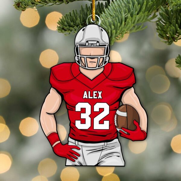 Football Player Ornament Gifts For Football Lovers - Custom Gift For Football Player - Image 3