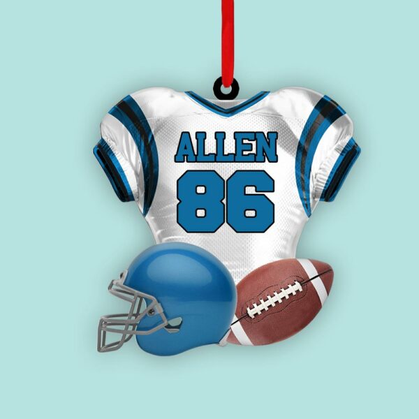 Football Player Uniform Personalized Ornament For Football Player - Gift For Football Lovers - Image 3