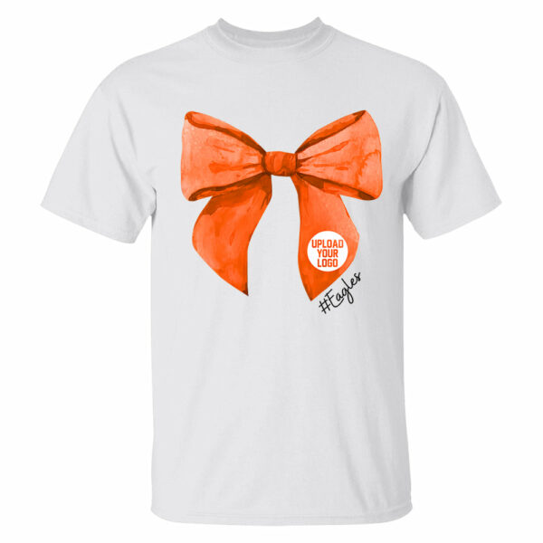 Football Shirt, High School City Football Team Shirt, Mascot Bow Shirt, Coquette Bows School Spirit T-shirt, Cheer Mascot, Booster Coquette - Image 2