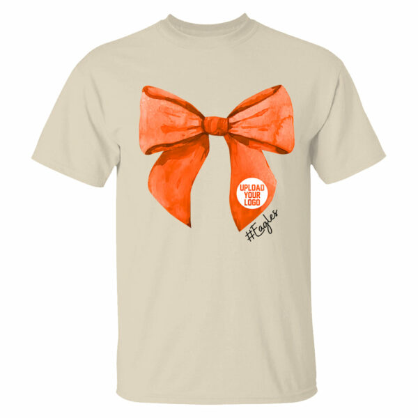 Football Shirt, High School City Football Team Shirt, Mascot Bow Shirt, Coquette Bows School Spirit T-shirt, Cheer Mascot, Booster Coquette - Image 3