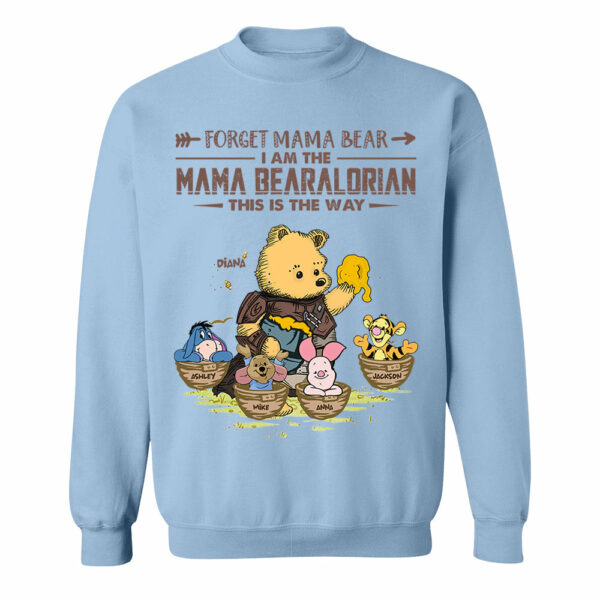 Forget Mama Bear - The Mama Bearalorian This Is The Way - Personalized Shirt For Mom Custom Nickname With Kids Gift - Image 9