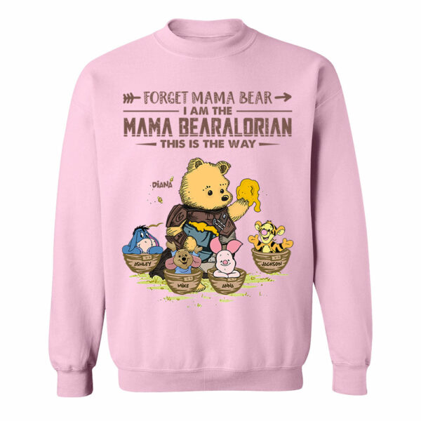 Forget Mama Bear - The Mama Bearalorian This Is The Way - Personalized Shirt For Mom Custom Nickname With Kids Gift - Image 5