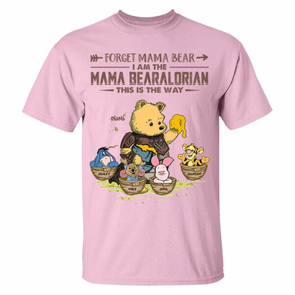 Forget Mama Bear - The Mama Bearalorian This Is The Way - Personalized Shirt For Mom Custom Nickname With Kids Gift - Image 4